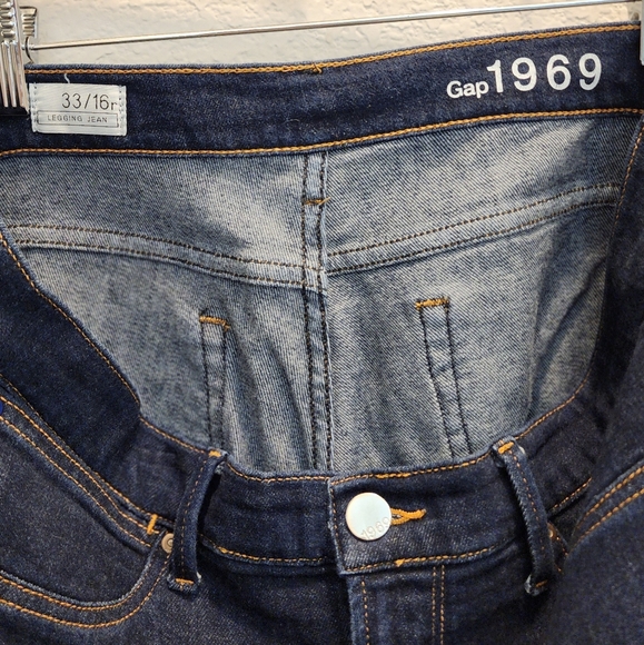 GAP 1969 Dark Blue Stirrup Jeans size 33/16r - Picture 5 of 14